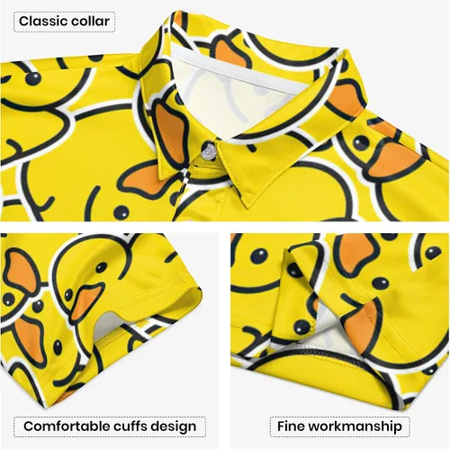 Miniatura 84 de Camisa de golf de los años 80 para hombre, ajuste seco, manga corta, estampada, divertidas, camisas de golf de los años 90 para hombre
