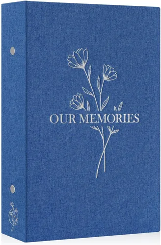 Miniatura 23 de Lanpn Álbumes de fotos pequeños de 4 x 6 pulgadas, 50 imágenes, paquete de 2 unidades, mini capacidad de lino Our Memories, juego de bolsillos