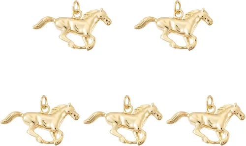 Miniatura 15 de FASHEWELRY 20 dijes de abejas de latón chapados en oro de 18 quilates, dijes de abeja dorados, dijes de joyería rellenos de oro con anillo de salto