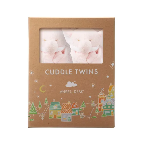 Miniatura 9 de Set de muñecos para abrazar Angel Dear, Cuddle Twins., Cordero rosado