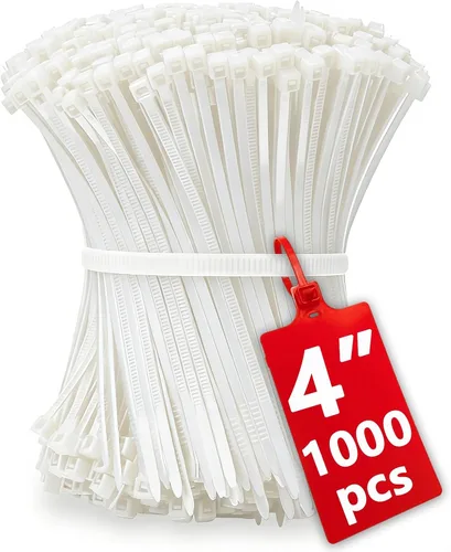Miniatura 13 de 1000 piezas de bridas con cierre de cremallera pequeñas negras de 4 pulgadas, bridas de cable mini bridas de cremallera diminutas de 4 pulgadas