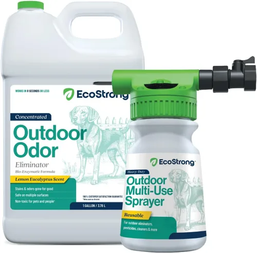 Miniatura 10 de Eliminador de Olor Exterior Limpiador de Orina de Perro al Aire Libre con Enzimas – Potente Desodorizador de Olor a Mascota, Gato, Animal