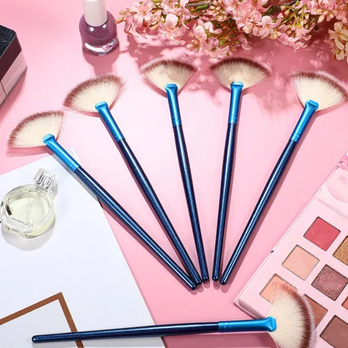 Miniatura 7 de Ziliny 12 piezas de cepillo facial suave para colorete, cepillo de maquillaje, aplicador de ácido, herramientas cosméticas multiuso para máscara