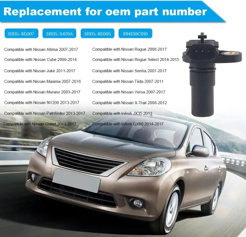 Miniatura 3 de WMPHE 31935-8E007 Sensor de Velocidad de Transmisión para Vehículo Compatible con Nissan Altima Sentra Murano Pathfinder Maxima Quest 2003 2004 2005