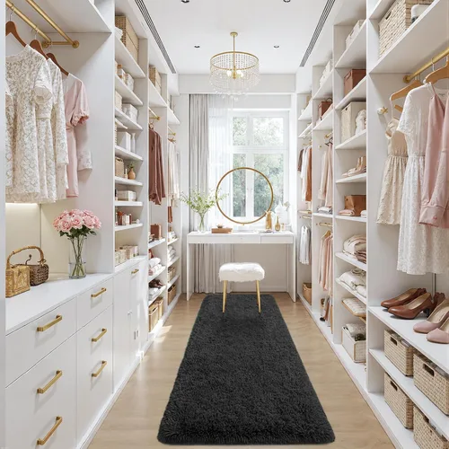 Miniatura 6 de Zentavio Alfombras de pasillo para vestíbulo 2x6, alfombras suaves para dormitorio, alfombras antideslizantes esponjosas para niños, niñas y niños