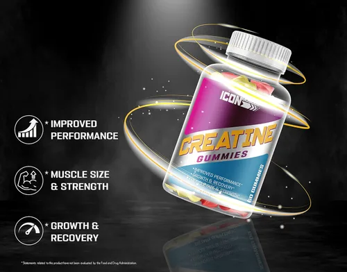 Miniatura 4 de Gomitas de creatina Monohidrato de creatina Crecimiento muscular y fuerza Recuperación de entrenamiento Sabores naturales