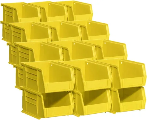 Miniatura 25 de Akro-Mils 30210 AkroBins contenedores de plástico para almacenamiento, se pueden colgar y son apilables, (5 x 4 x 3 pulgadas), color rojo, 6