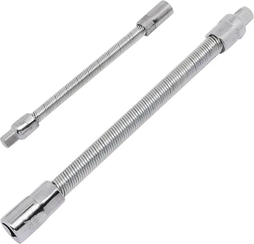 Miniatura 11 de Extensión de Dado Flexible de 3/8", Extensión de Llave Flexible Mango Conductor de Dado 2 Piezas (8 Pulgadas, 12 Pulgadas)