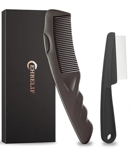 Miniatura 10 de Peine para la caspa, 2 piezas mejoradas para dientes finos del cuero cabelludo, peine de desintoxicación del cuero cabelludo para mujeres, hombres