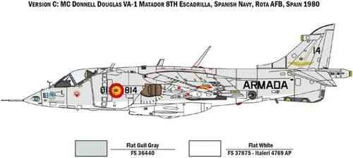 Miniatura 4 de Italeri ITA1410 1:72 AV-8A Harrier [Kit de construcción de modelos]