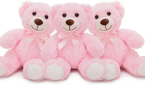 Miniatura 22 de MorisMos 10 Osos de Peluche a Granel para Baby Shower, Osos de Peluche Lindos de 14 Pulgadas Animales de Peluche de Felpa, Pequeños Osos de Peluche