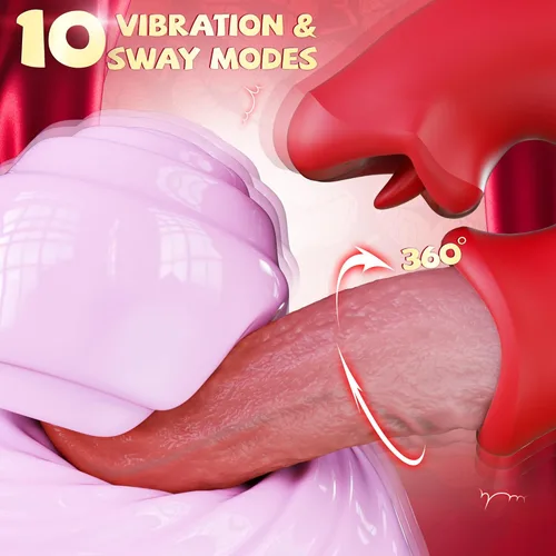 Miniatura 3 de Juguetes sexuales para adultos para mujeres - KERERO vibrador de consolador 3 en 1, juguete sexual de rosa con 10 modos de vibración, oclusión