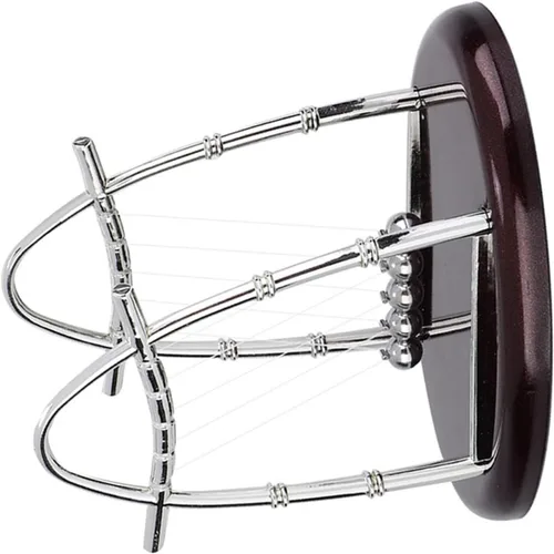 Miniatura 2 de Bolas de equilibrio clásicas Newton Cradle 5 bolas de acero de péndulo Ulum para oficina y educación escolar Newton bolas de cojinete oscilante (S)