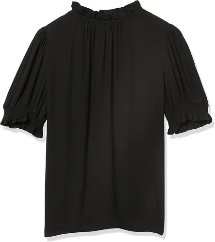 Miniatura 5 de Tienda Essentials Womens Fluid Twill Short Puff Sleeve Smock Detail Shirt