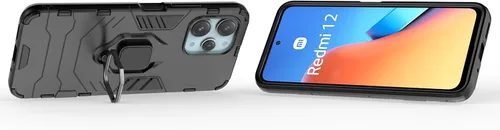 Miniatura 4 de Compatible con Xiaomi Redmi 12 4G 23053RN02A y Note 12R 5G 23076RA4BC Funda de caja, soporte Shell negro