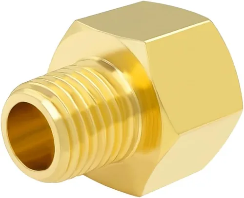 Miniatura 6 de Hooshing 6 piezas de adaptador reductor de tubería de latón 3/8" NPT hembra a 1/4" NPT macho