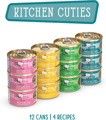 Miniatura 3 de Weruva Gatos en la Cocina, Paquete de Variedad de Cuties de Cocina, Comida Húmeda para Gatos, Lata de 3.2oz (Paquete de 12)