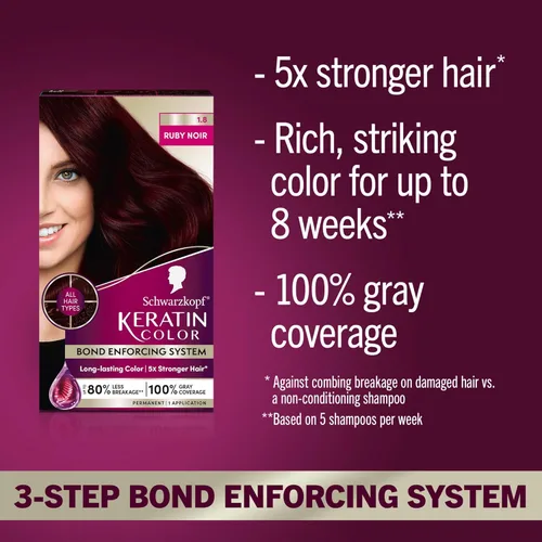Miniatura 2 de Schwarzkopf con queratina color para el cabello Ruby Noir