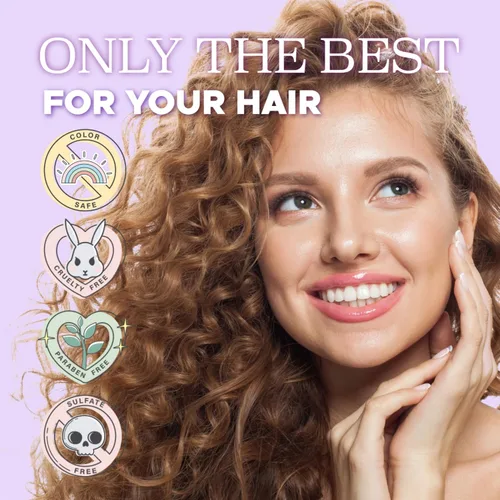 Miniatura 8 de Luseta Juego de champú y acondicionador para cabello rizado con aceite de coco, rebote ilimitado y definición para cabello ondulado y ensortijado