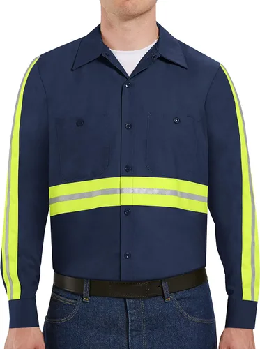Miniatura 5 de Red Kap Camisa de trabajo industrial con cuello forrado de 2 piezas para hombre