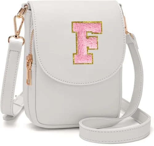 Miniatura 49 de Viverte Bolso Cruzado para Niñas Adolescentes Pequeñas, Bolso Inicial para Celular, Pequeña Cartera para Niños Pequeños, Bolso de Cuero con Tres