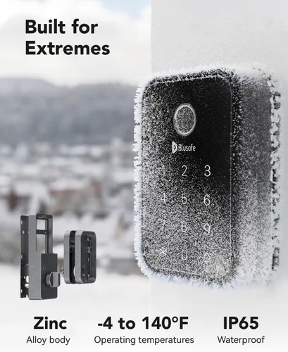 Miniatura 7 de Smart Lock Cerradura de huella digital para puerta de entrada, 4 en 1, cerradura inteligente (níquel cepillado en la nube)