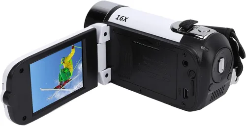 Miniatura 7 de FOSA Grabadora de cámara digital, cámara de video de 16MP 1080P con zoom digital de 16X, pantalla de 2.4 pulgadas y luz de llenado para viajes