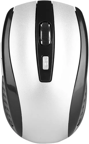 Miniatura 8 de YWBL-WH Ratón inalámbrico inalámbrico, 2.4GHz, 6 botones, 800-1600 DPI ajustable, plateado, con receptor USB, para PC y portátil