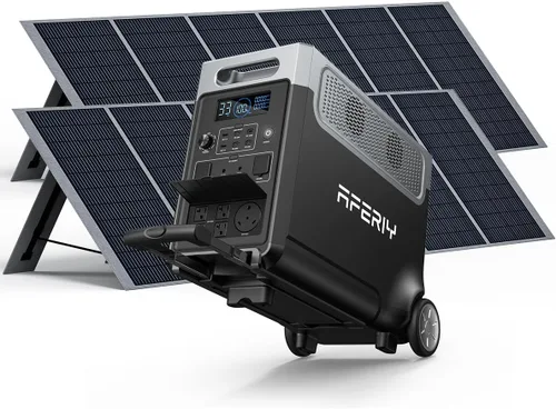 Miniatura 14 de AFERIY Estación de energía portátil de 3840Wh, tomas de corriente alterna de 120V x 5, carga rápida de 2.5H, estación de energía de batería LiFePO4