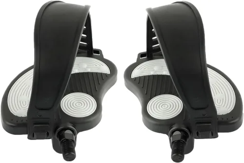 Pedales de bicicleta estática con correas, Pedales de bicicleta reclinada estacionaria, Rosca de 1/2 "para bicicleta de spin, Bicicleta estática