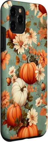 Miniatura 3 de Funda con temática de otoño para iPhone 11 Pro, diseño vintage de calabaza y calabaza para mujer