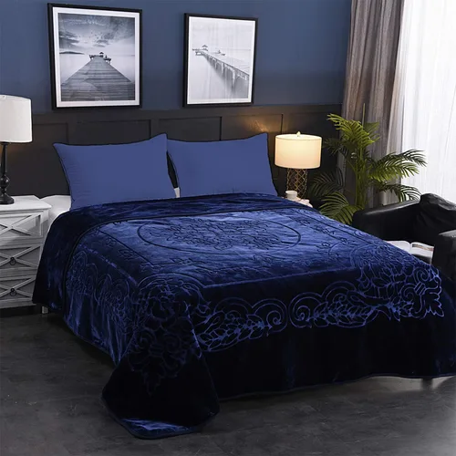 Miniatura 12 de JML - Manta coreana pesada de 85 x 93 pulgadas, 8.4 libras, manta de forro polar de franela de felpa estampada de lujo tamaño King para hombres