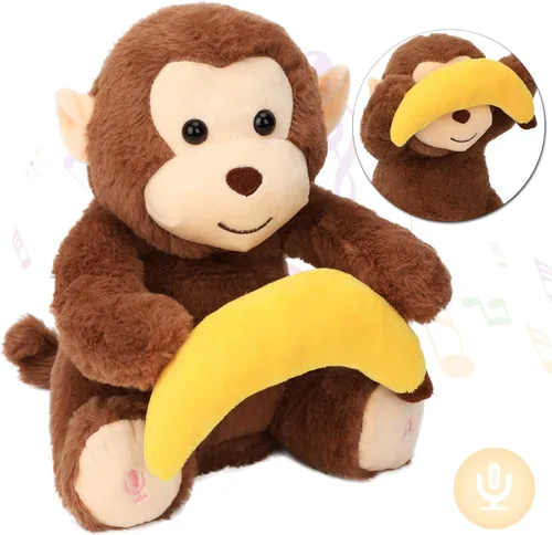 Miniatura 9 de Hopearl Peek A Boo Cow interactivo repite lo que dices, diario de peluche, juguete musical que canta y habla, adorable regalo eléctrico para niños