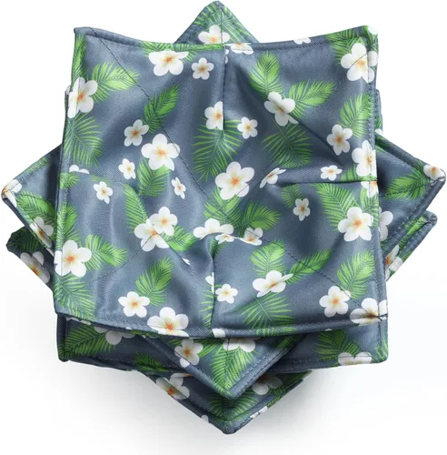 Miniatura 8 de Cunhill 4 Piezas Soportes Acogedores de Algodón para Tazones de Microondas para Comida Caliente Almohadillas Calientes Agarraderas para Tazones