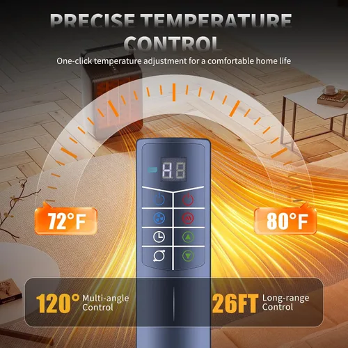 Miniatura 4 de Mando a distancia de repuesto compatible con ventilador de torre oscilante Lasko para todas las estaciones y calentador de espacio FH610 FH515