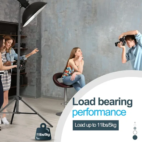 Miniatura 7 de EMART Soporte de luz de 7 pies para fotografía, soporte de trípode portátil para fotos y video, paquete de 2 soportes de iluminación con funda