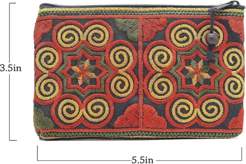 Miniatura 7 de Sabai Jai - Monedero hecho a mano - Pequeño bolso bordado Boho