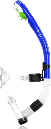 Miniatura 10 de WACOOL Training Headstrap Support Dry Top Snorkel Tube Comfortable Mouthpiece One-Way Purge Valve for Pool Open Water Scuba Lap Swimming Swimmer