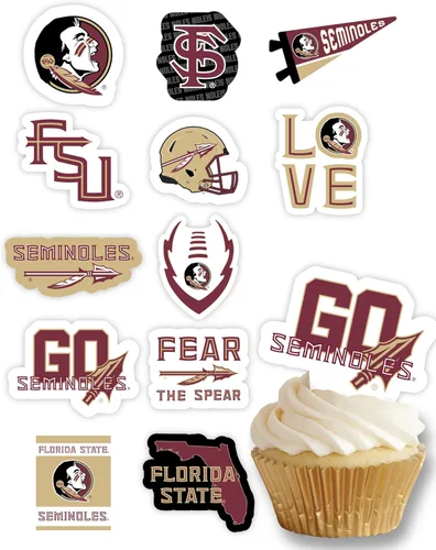 Miniatura 25 de Decoraciones para cupcakes de la Universidad de Alabama, suministros para fiestas de fútbol americano, cumpleaños, graduación (24 piezas)