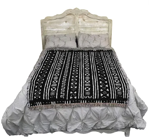 Miniatura 2 de Pure Country Weavers Manta de tela de barro, estilo africano, regalo cultural africano, manta tejida de algodón, fabricada en los Estados Unidos