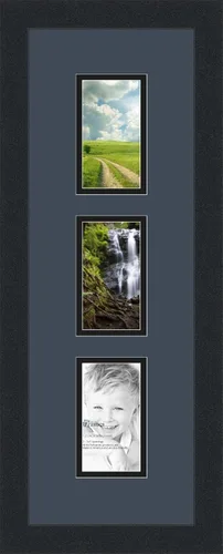 Miniatura 47 de ArtToFrames Marco de fotos tipo collage con estera doble con 3 aberturas de 5x7 y marco negro satinado Uva