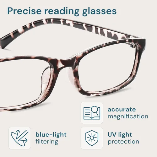 Miniatura 2 de Gaoye +0.5 Paquete múltiple de lentes de lectura - Lentes con bloqueo de luz azul, marcos TR90, UV400 - Gafas con visión clara