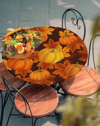 Miniatura 29 de Mantel Ajustable con Cola de Conejo de Pascua para Mesa Redonda, Cubierta de Mesa de Tulipán y Huevo de Primavera con Borde Elástico Impermeable