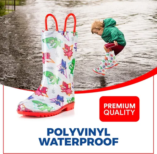 Miniatura 3 de PJ Masks Botas de lluvia de PVC con asas impermeables y fáciles de poner tallas
