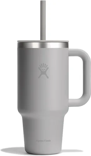 Miniatura 12 de Hydro Flask Vaso de Viaje con Asa, Tapa y Pajita - Acero Inoxidable Aislado en 24 Oz Aloe