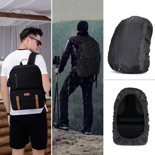 Miniatura 6 de MOSISO Mochila para cámara de 17.3 pulgadas, DSLR/SLR/Funda sin espejo con compartimento para laptop y bolsa de inserción de fotografía incorporada
