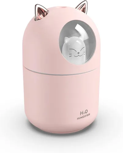 Miniatura 2 de Mini humidificador portátil de niebla fría de 10.1 fl oz con luz nocturna, apagado automático USB, ultra silencioso, 2 modos de pulverización