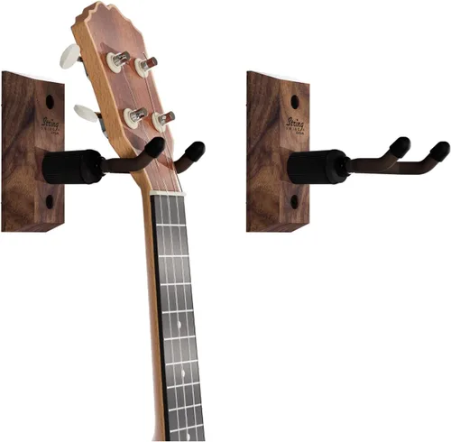 Miniatura 10 de Colgador de Ukulele de Montaje en Pared de Madera Fabricado en los Estados Unidos o Colgador de Mandolina - Nogal Negro - String Swing CC01UK-BW