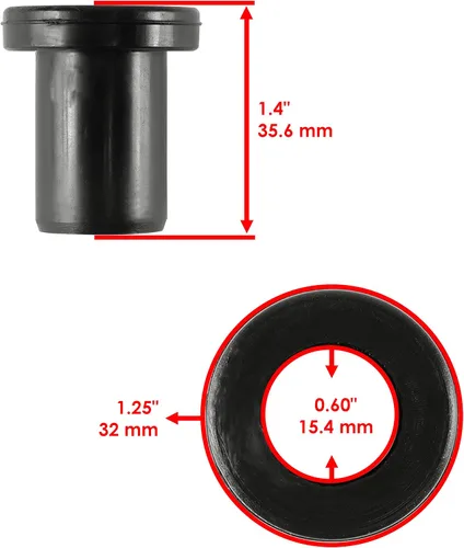 Miniatura 2 de Caltric 8 bujes de suspensión trasera compatibles con Arctic Cat 500 2002-2009 / HDX 500 2013-2017