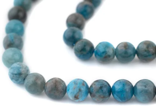 Miniatura 193 de The Bead Chest Cuentas de Jade Blanco Mate Redondas (8mm): Piedra Preciosa Orgánica Redonda Esférica de Energía con Poder de Sanación para Hacer